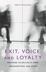 front cover of Exit, Voice, and Loyalty