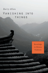 front cover of Vanishing into Things