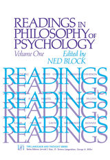 front cover of Readings in Philosophy of Psychology