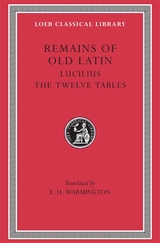 front cover of Remains of Old Latin, Volume III
