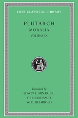 front cover of Moralia, Volume IX