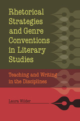 front cover of Rhetorical Strategies and Genre Conventions in Literary Studies