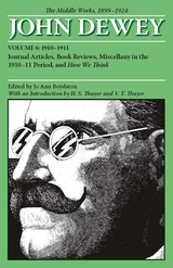 front cover of The Middle Works of John Dewey, Volume 6