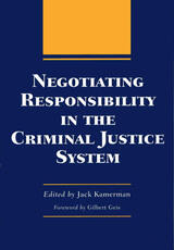 front cover of Negotiating Responsibility in the Criminal Justice System