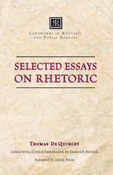 front cover of Selected Essays on Rhetoric