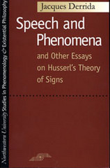 front cover of Speech and Phenomena