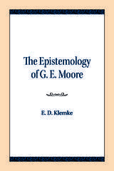 front cover of The Epistemology of G. E. Moore
