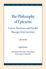 front cover of The Philosophy of Epicurus