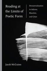 front cover of Reading at the Limits of Poetic Form