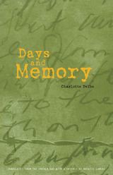 front cover of Days and Memory