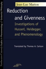 front cover of Reduction and Givenness