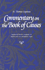 front cover of Commentary on the Book of Causes (Thomas Aquinas in Translation)