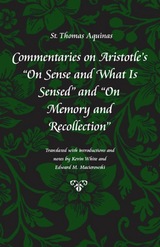 front cover of Commentaries on Aristotle's 