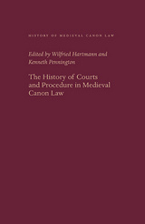 front cover of The History of Courts and Procedure in Medieval Canon Law