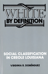front cover of White By Definition