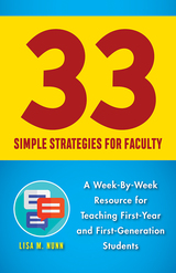 front cover of 33 Simple Strategies for Faculty