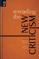 front cover of Rereading the New Criticism