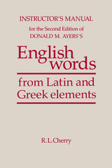 front cover of English Words Instructor's Manual