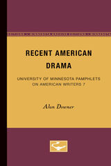 front cover of Recent American Drama - American Writers 7