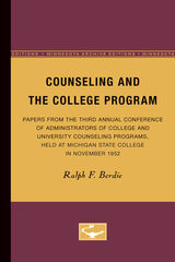 front cover of Counseling and the College Program
