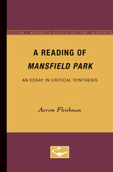 front cover of A Reading of Mansfield Park