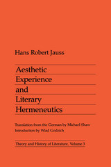 front cover of Aesthetic Experience and Literary Hermeneutics
