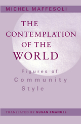 front cover of Contemplation Of The World
