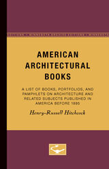 front cover of American Architectural Books