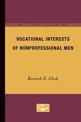 front cover of Vocational Interests of NonProfessional Men