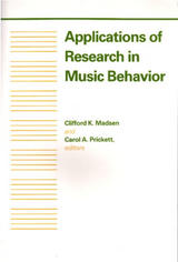 front cover of Applications of Research in Music Behavior
