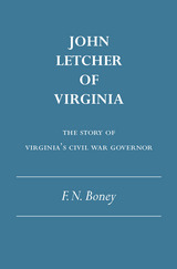 front cover of John Letcher of Virginia