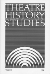 front cover of Theatre History Studies 1982, Vol. 2