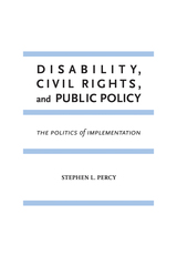 front cover of Disability, Civil Rights, and Public Policy