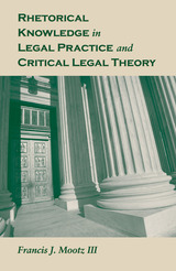 front cover of Rhetorical Knowledge in Legal Practice and Critical Legal Theory