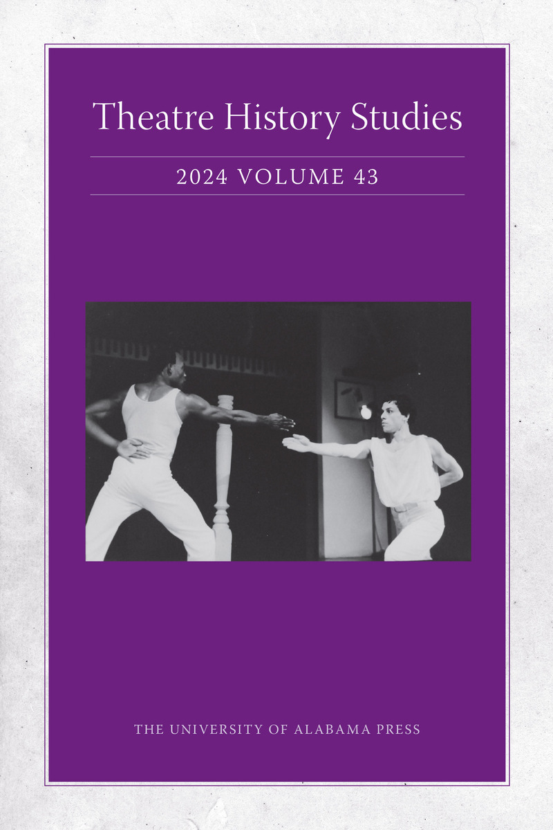 front cover of Theatre History Studies 2024, Vol 43