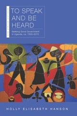 front cover of To Speak and Be Heard