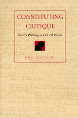 front cover of Constituting Critique