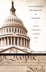 front cover of Constitutional Deliberation in Congress