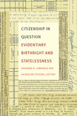 front cover of Citizenship in Question