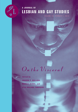 front cover of On the Visceral (Part One)