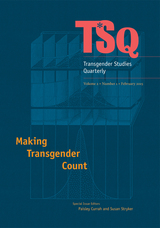 front cover of Making Transgender Count