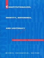 front cover of Constitutionalism, Identity, Difference, and Legitimacy