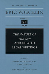 front cover of Nature of the Law and Related Legal Writings (CW27)