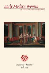 front cover of Early Modern Women Journal v14.1