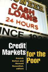 front cover of Credit Markets for the Poor