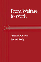 front cover of From Welfare to Work
