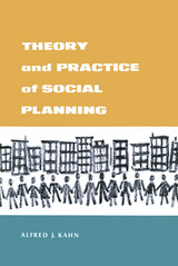 front cover of Theory and Practice of Social Planning