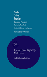 front cover of Toward Social Reporting
