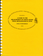 front cover of A Guide to the Measurement of Animal Bones from Archaeological Sites