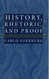 front cover of History, Rhetoric, and Proof